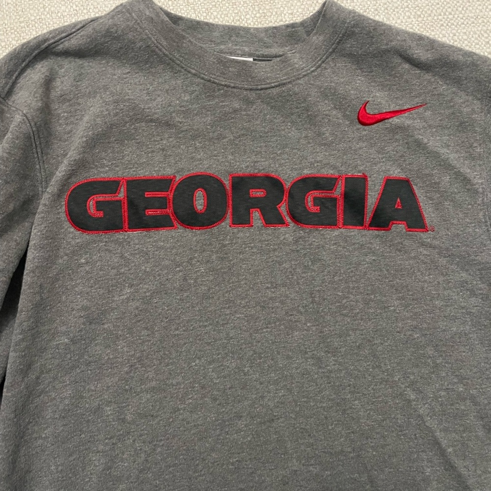 Nike Gray UGA Sweatshirt with Red Accents